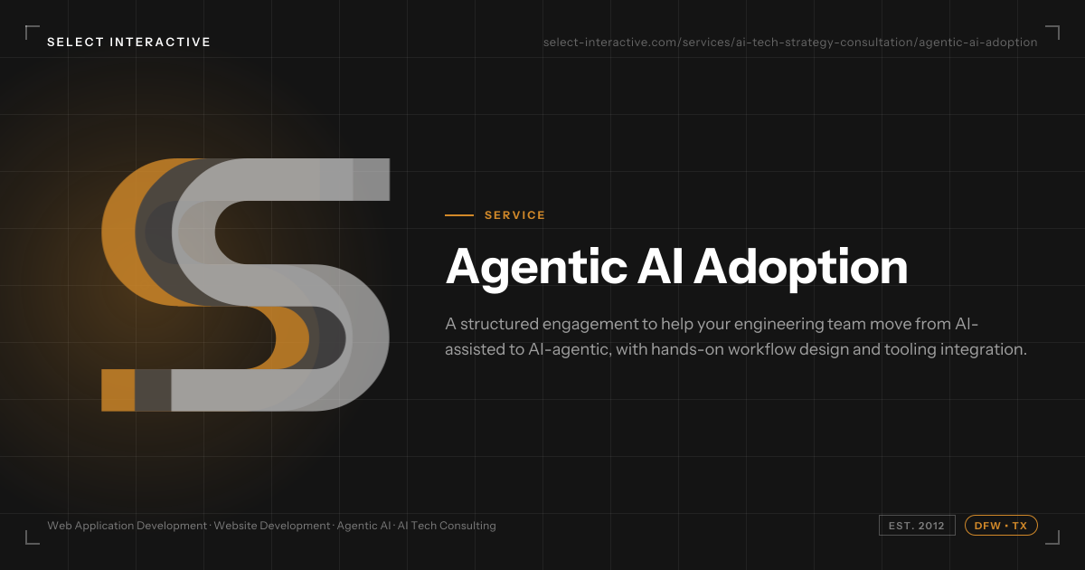 Select Interactive offers a plug-and-play agentic stack with Cursor, Claude Code, and Linear